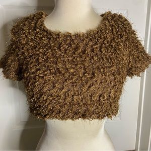 Fuzzy crop top